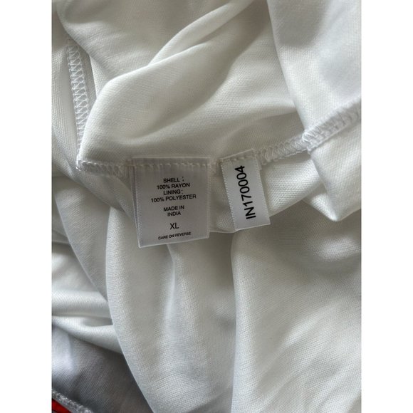 NWT New York & Company Womens Fit Flare Dress Multicolor Color Block Maxi XL - Picture 5 of 5